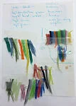 Yarn samples for tapestry, "Recollection Pond"