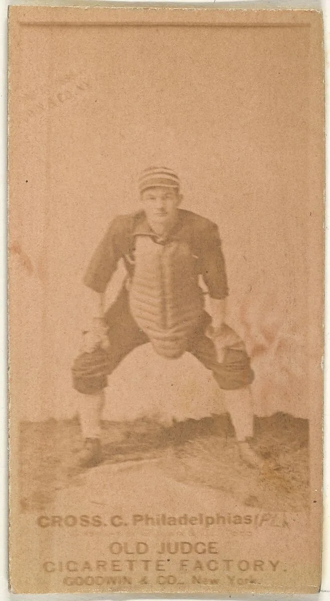 Lafayette "Lave" Napoleon Cross, Catcher, Philadelphia, from the Old Judge series (N172) for Old Judge Cigarettes — Goodwin & Company