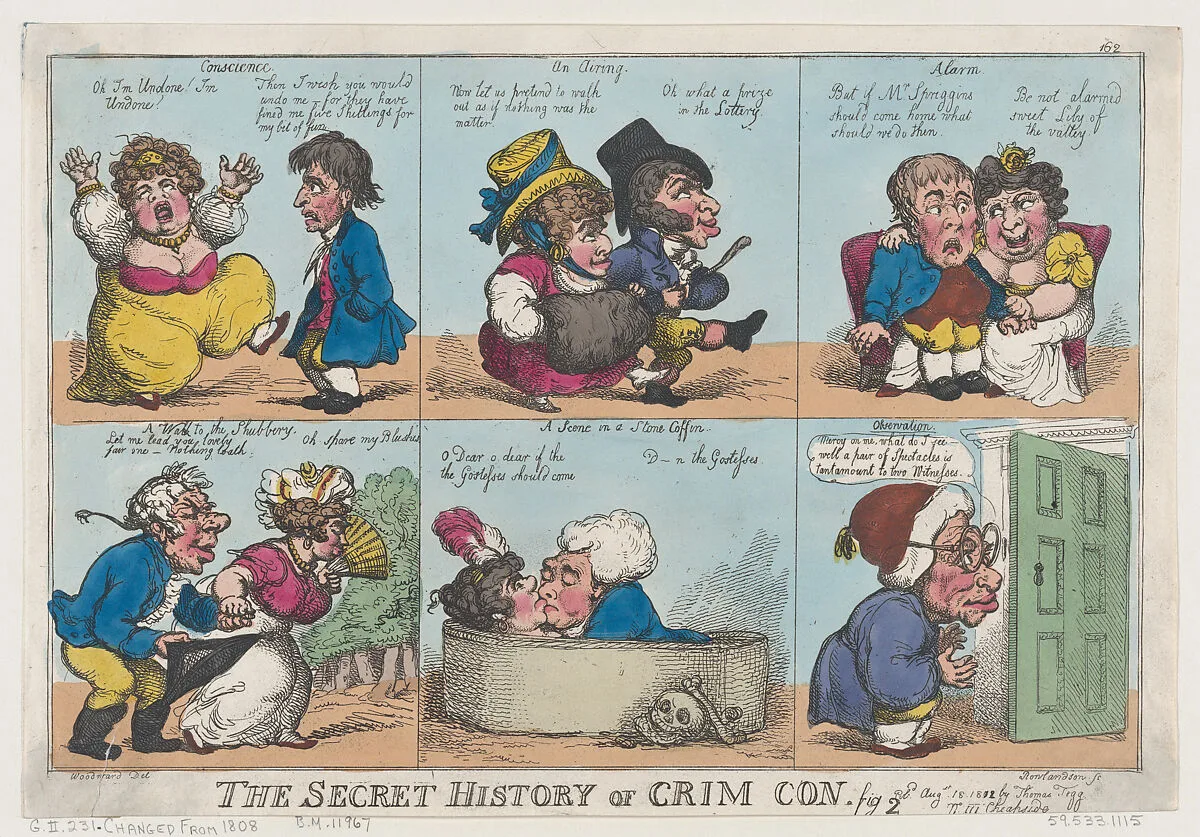 The Secret History of Crim Con, Fig. 2 — Thomas Rowlandson|George Murgatroyd Woodward|Thomas Tegg