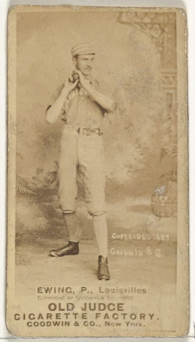 John Ewing, Pitcher, Louisville Colonels, from the Old Judge series (N172) for Old Judge Cigarettes — Goodwin & Company