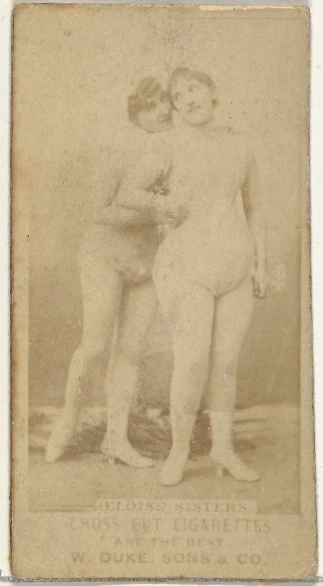 Eloise Sisters, from the Actors and Actresses series (N145-3) issued by Duke Sons & Co. to promote Cross Cut Cigarettes — W. Duke, Sons & Co.