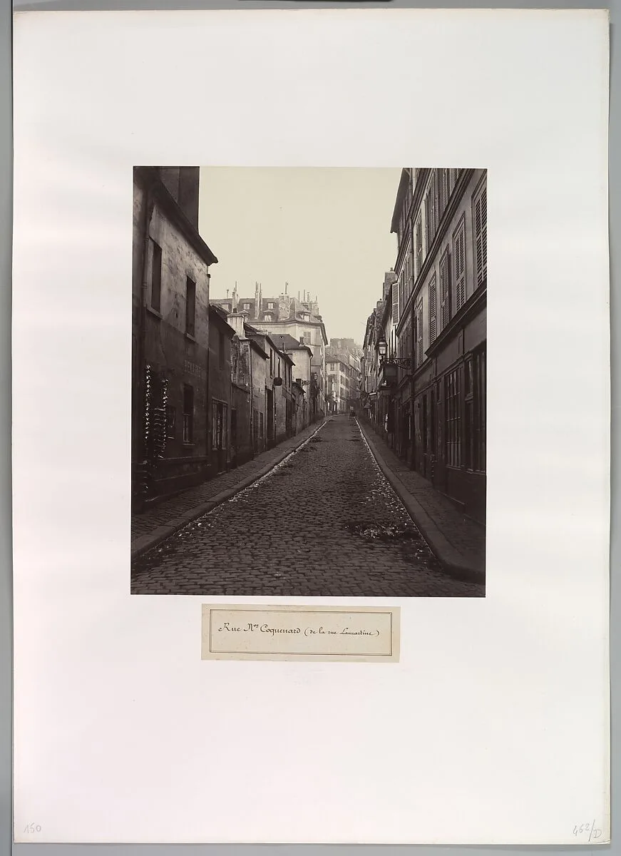 Rue Neuve-Coquenard (from the Rue Lamartine) — Charles Marville