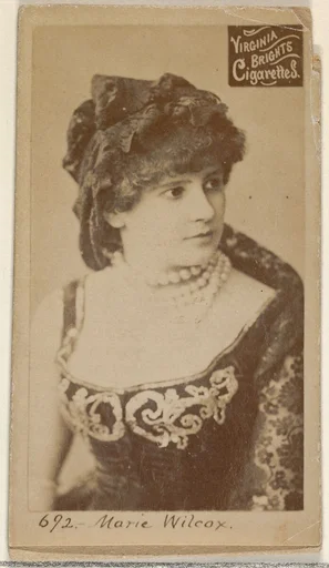 Card 692, Marie Wilcox, from the Actors and Actresses series (N45, Type 2) for Virginia Brights Cigarettes