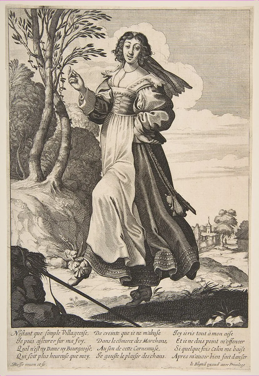 Village Girl Dancing — Abraham Bosse|Jean I Leblond
