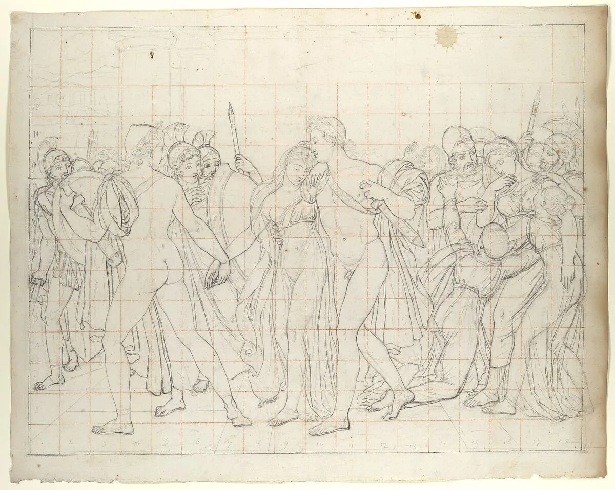 Composition Study for "Castor and Pollux Freeing Helen" — Joseph-Ferdinand Lancrenon