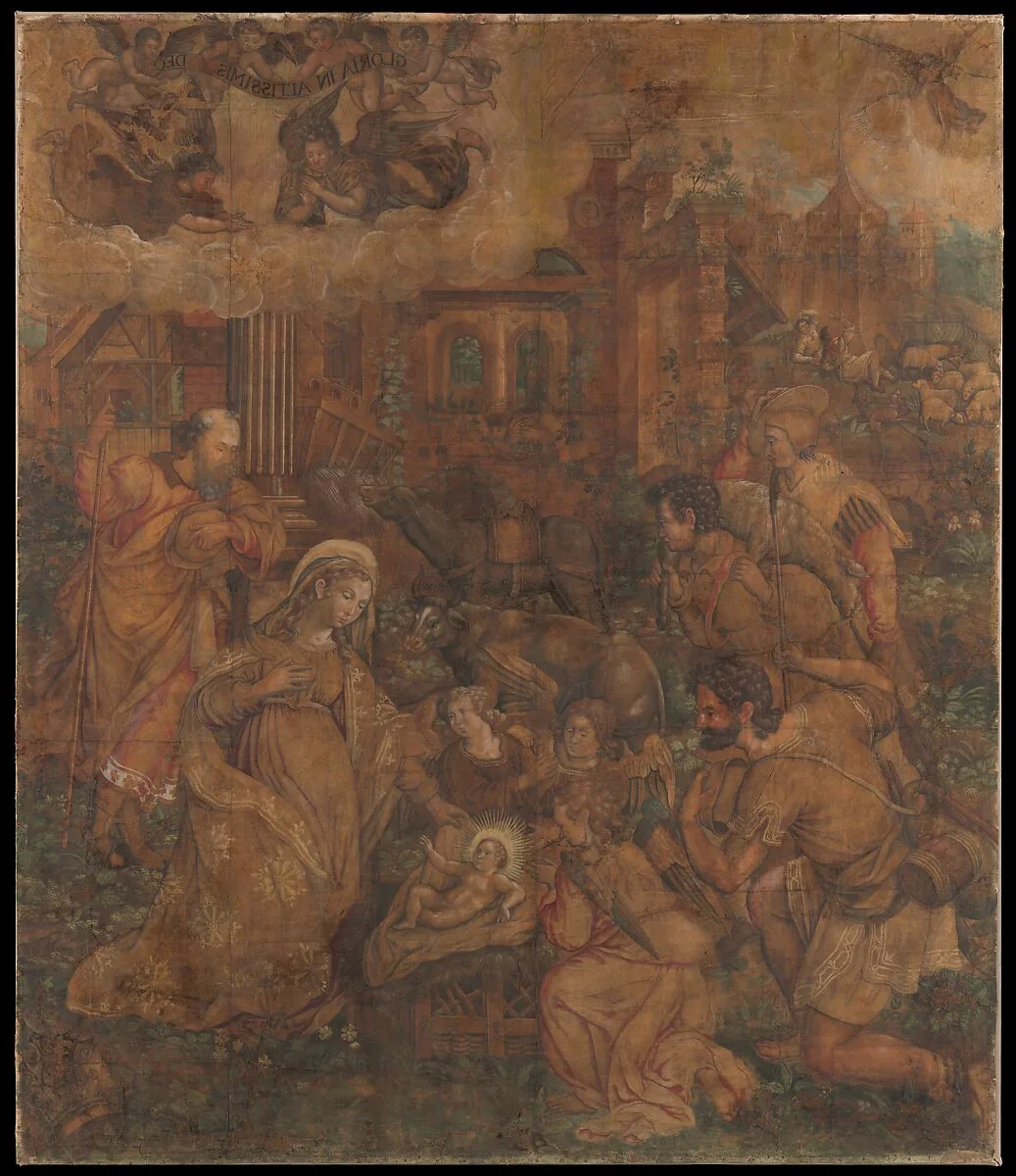 The Adoration of the Shepherds (Cartoon) — Anonymous, Netherlandish, 16th century