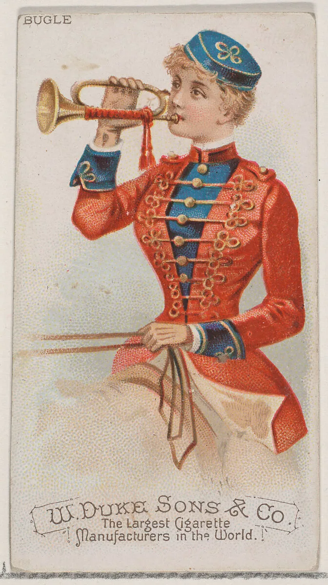 Bugle, from the Musical Instruments series (N82) for Duke brand cigarettes — W. Duke, Sons & Co.|Schumacher & Ettlinger