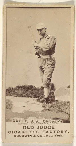 Hugh Duffy, Shortstop, Chicago, from the Old Judge series (N172) for Old Judge Cigarettes