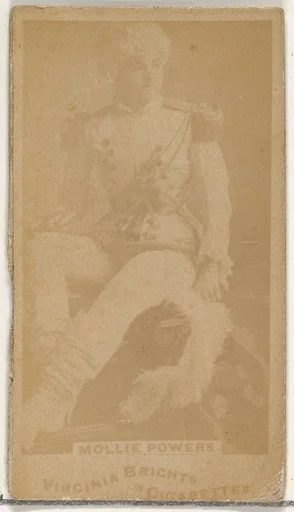 Mollie Powers, from the Actors and Actresses series (N45, Type 1) for Virginia Brights Cigarettes