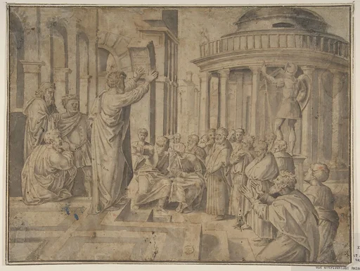 St. Paul preaching at Athens (Copy of Raphael's tapestry, reversed)