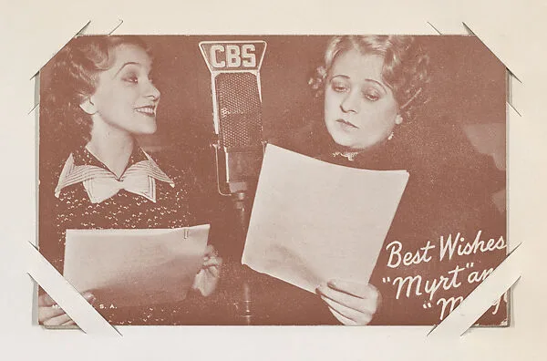 "Myrt" and "Marge" from TV and Radio Stars Exhibit Cards series (W409) — Unknown