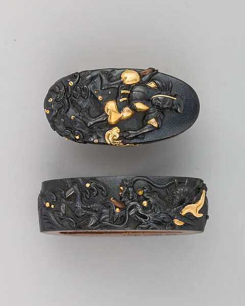 Sword-Hilt Collar and Pommel (Fuchigashira) — Unknown