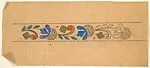 Frieze with Decorative Thistle Pattern and Gold Lozenges — Anonymous, French, 20th century