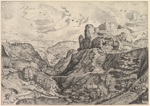 Alpine Landscape with a Deep Valley from The Large Landscapes