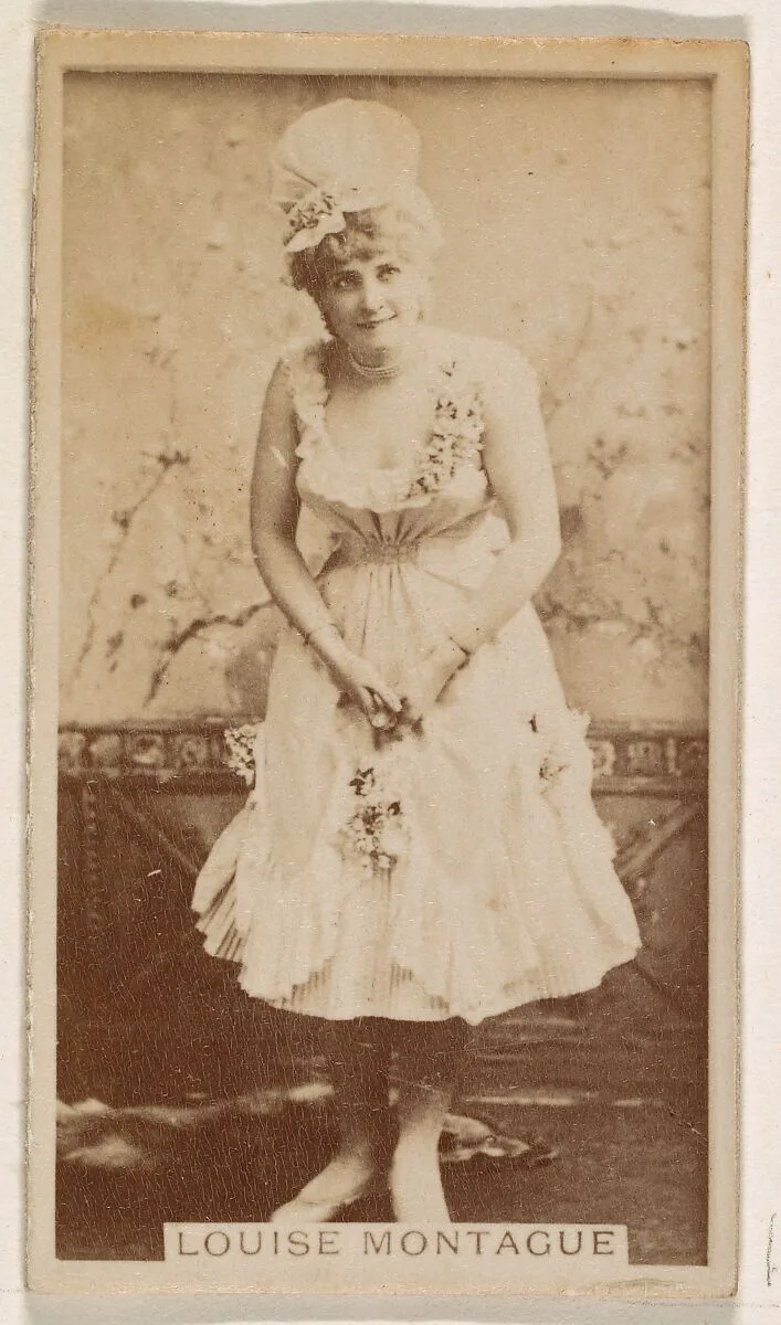 Louise Montague, from the Actresses series (N245) issued by Kinney Brothers to promote Sweet Caporal Cigarettes — Kinney Brothers Tobacco Company