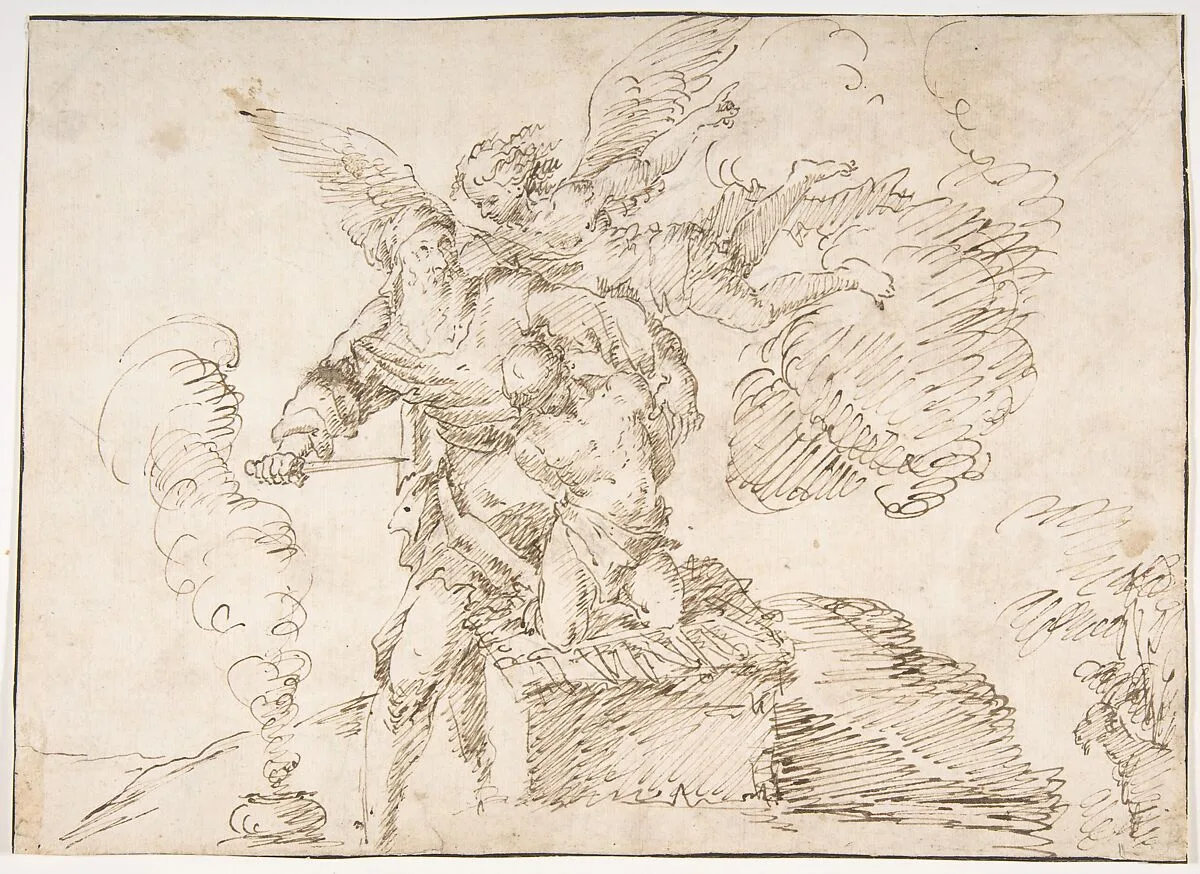Abraham about to Sacrifice Isaac — Francesco Fracanzano