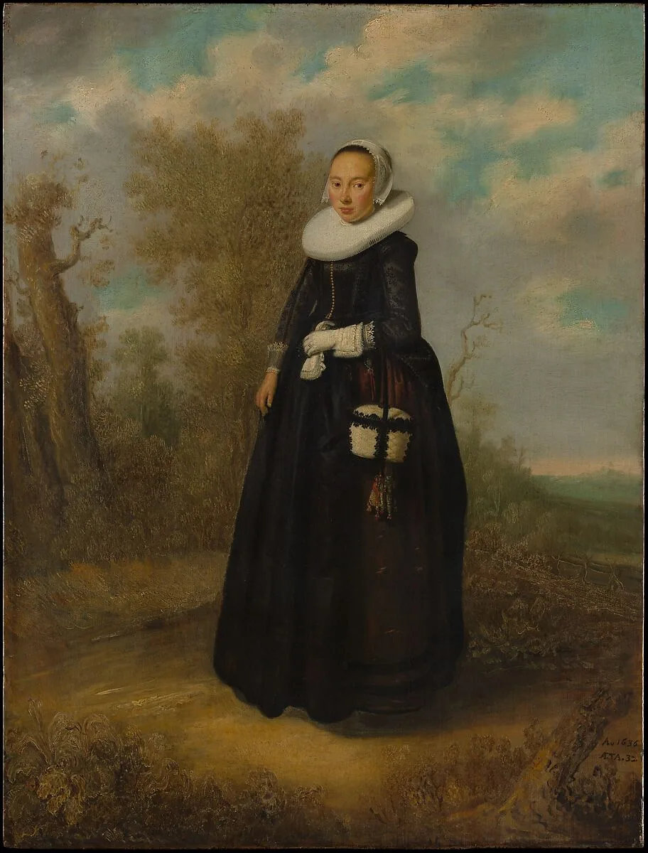 A Young Woman in a Landscape — Dutch Painter