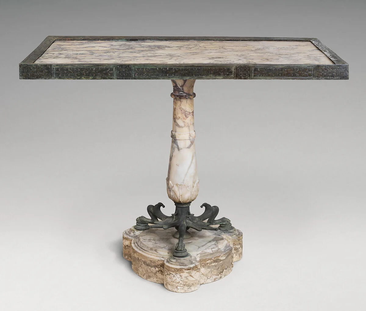 Marble and bronze table — Unknown