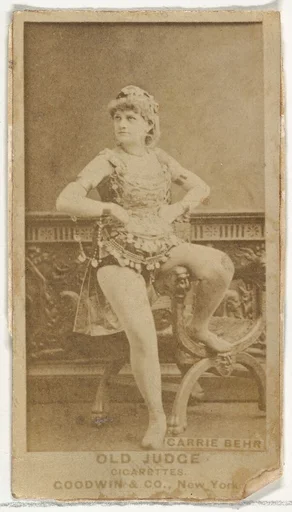 Carrie Behr, from the Actors and Actresses series (N171) for Old Judge Cigarettes