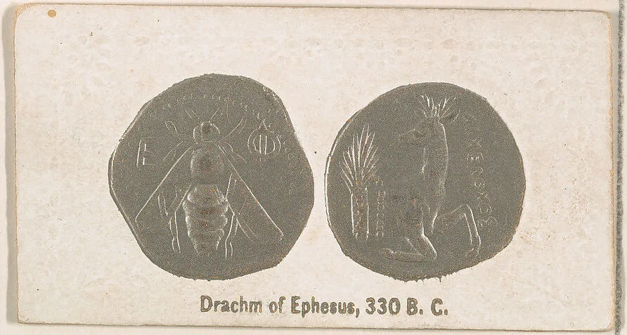 Drachm of Ephesus, 330 B.C., from the Ancient Coins series (N180) issued by Wm. S. Kimball & Co. — William S. Kimball & Company