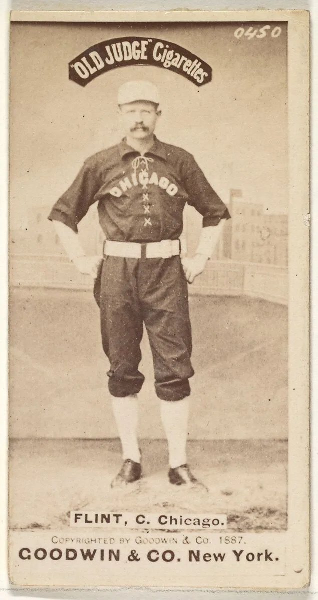 Frank Sylvester "Silver" Flint, Catcher, Chicago, from the Old Judge series (N172) for Old Judge Cigarettes — Goodwin & Company
