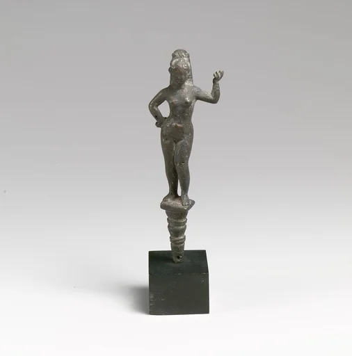 Bronze mirror handle (?) with Aphrodite