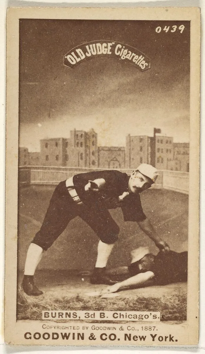 T.C. Burns, 3rd Base, Chicago, from the Old Judge series (N172) for Old Judge Cigarettes — Goodwin & Company