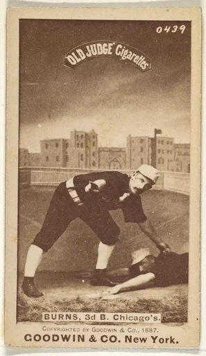 T.C. Burns, 3rd Base, Chicago, from the Old Judge series (N172) for Old Judge Cigarettes