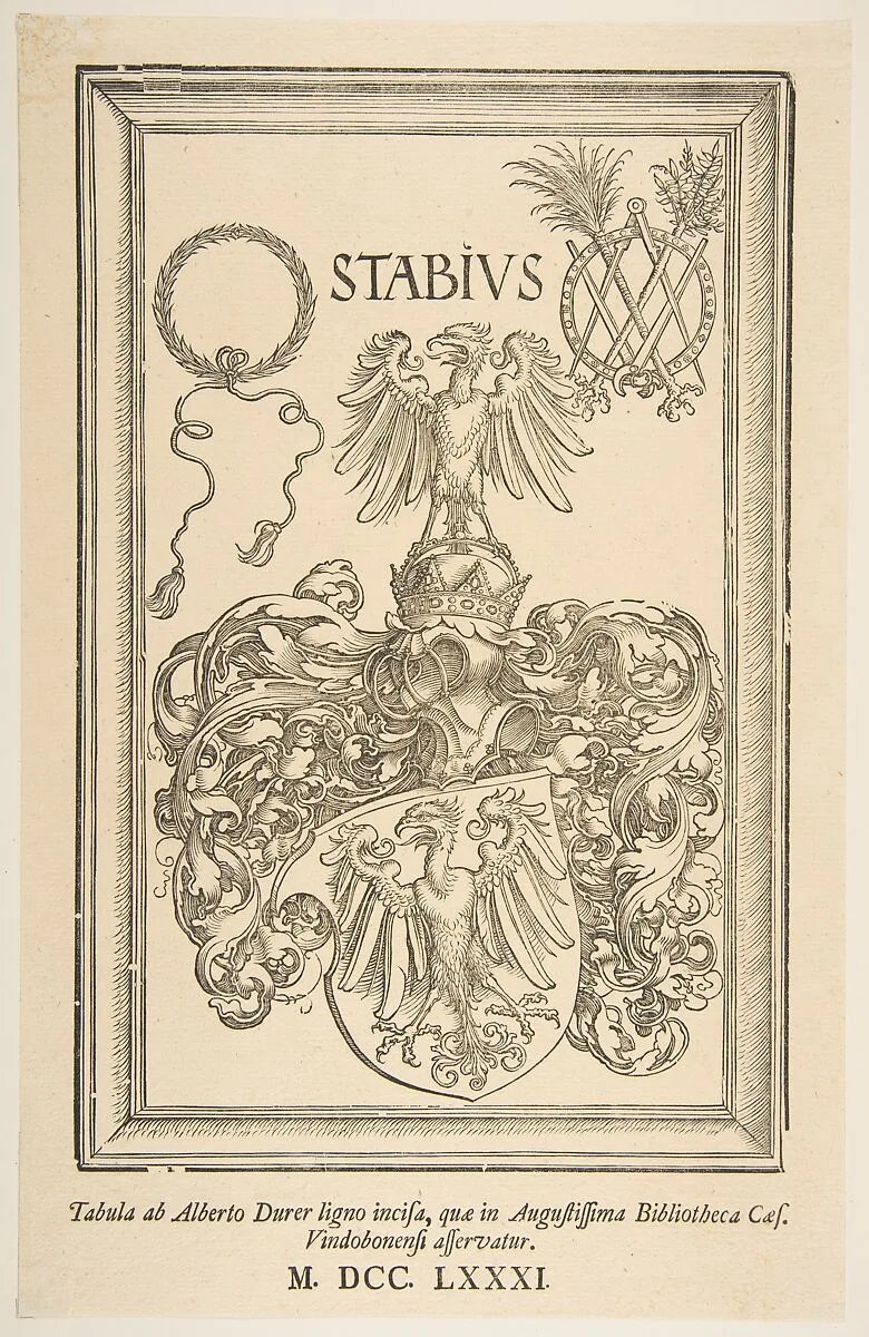 Coat -of-Arms of Johan Stabius, edition of 1781 — Albrecht Dürer
