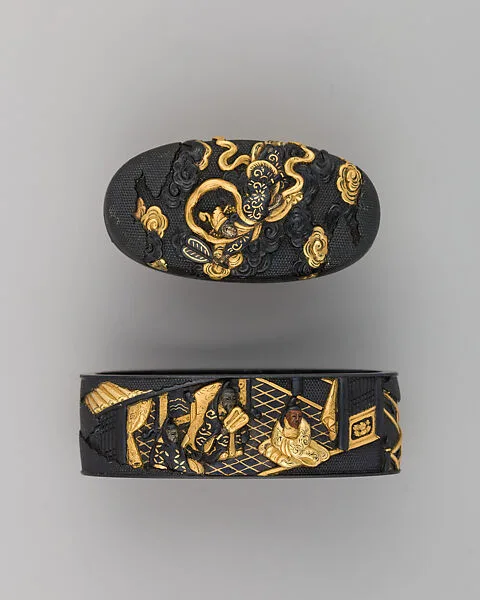 Sword-Hilt Collar and Pommel (Fuchigashira) — Unknown