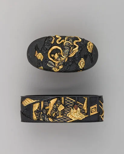 Sword-Hilt Collar and Pommel (Fuchigashira)