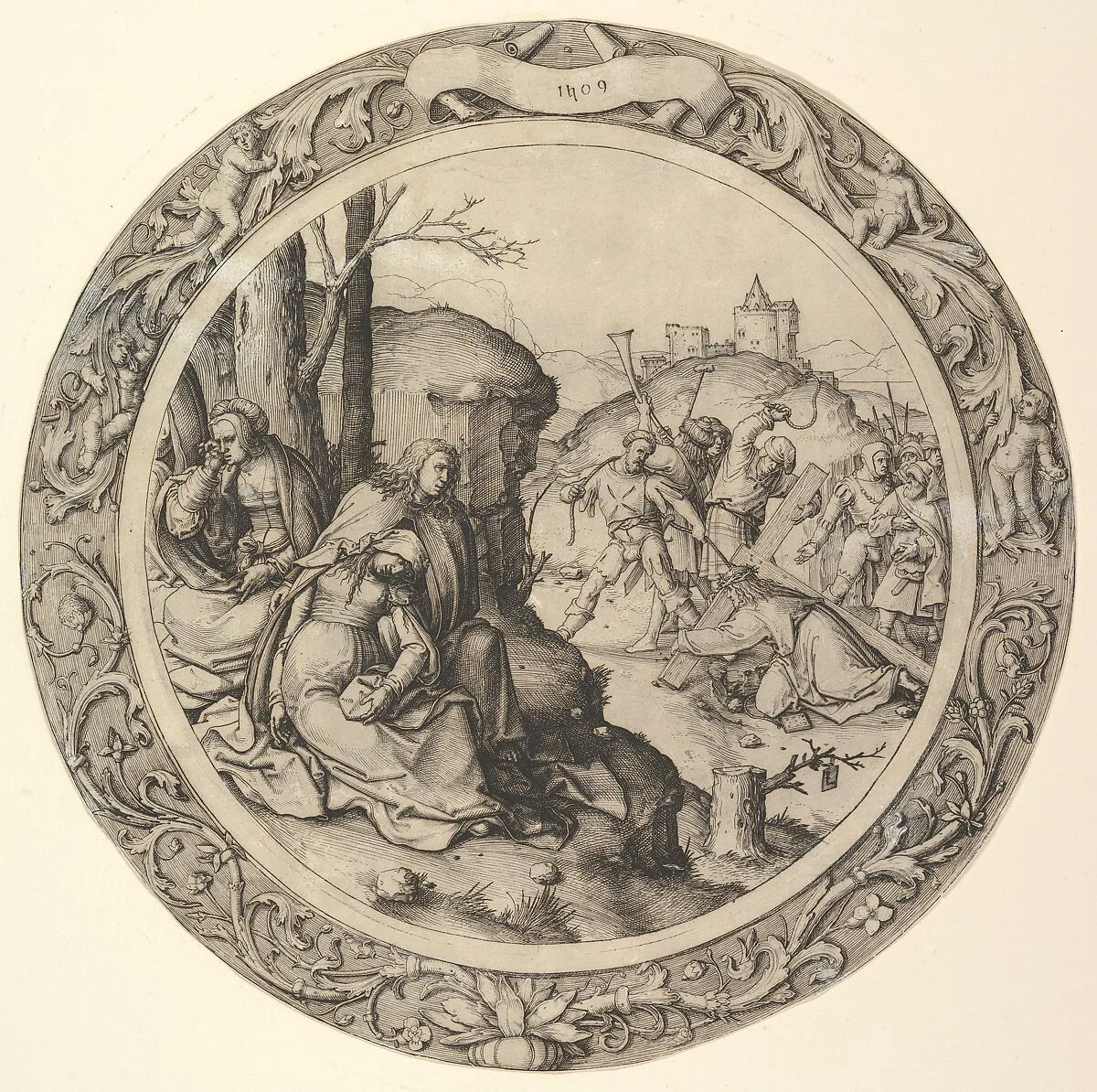 Christ Carrying the Cross, from the Circular Passion — Lucas van Leyden