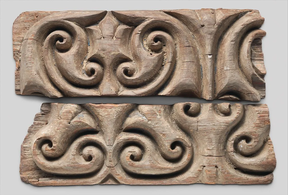 Panel Carved in the "Beveled Style" with Remains of Later Polychromy — Unknown