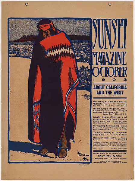 Sunset Magazine: Standing Indian — Lafayette Maynard Dixon