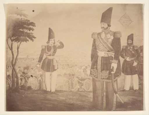 [A Persian revue in a painting that once belonged to Ardeshir Mirza, uncle of the king.]