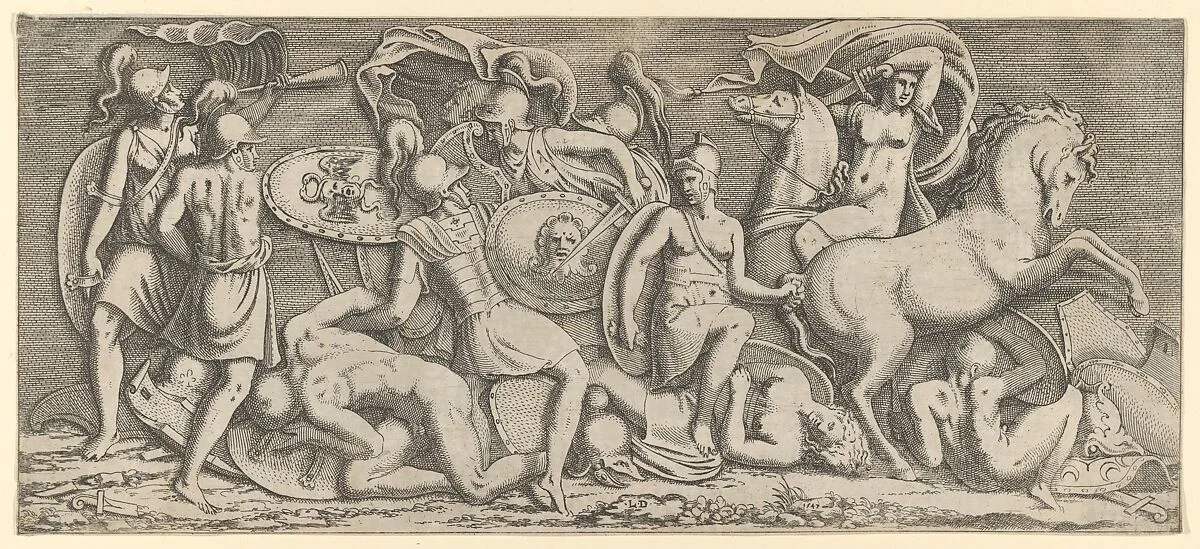 Battle of Amazons — Léon Davent