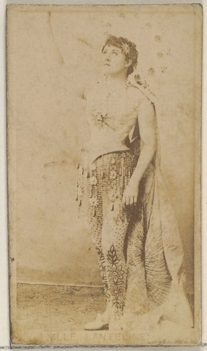 Mlle. Lanteline, from the Actors and Actresses series (N45, Type 8) for Virginia Brights Cigarettes — Allen & Ginter