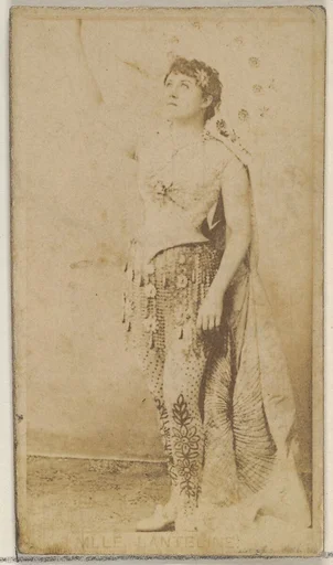 Mlle. Lanteline, from the Actors and Actresses series (N45, Type 8) for Virginia Brights Cigarettes