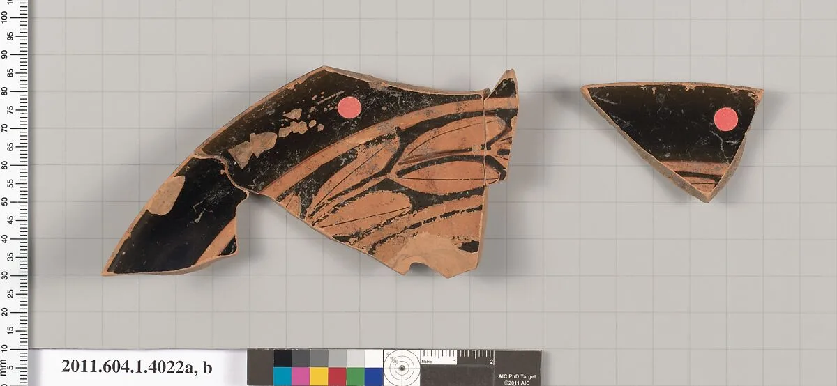 Terracotta rim fragments of a kylix (drinking cup) — Unknown
