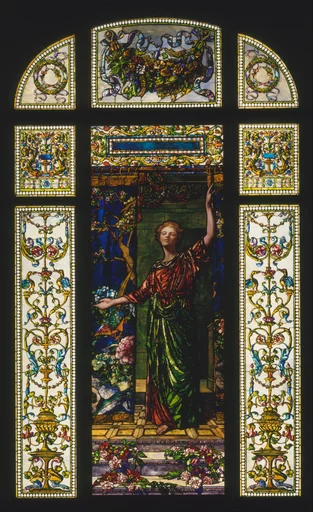 Welcome: Stained Glass Window from the Mrs. George T. Bliss House, New York