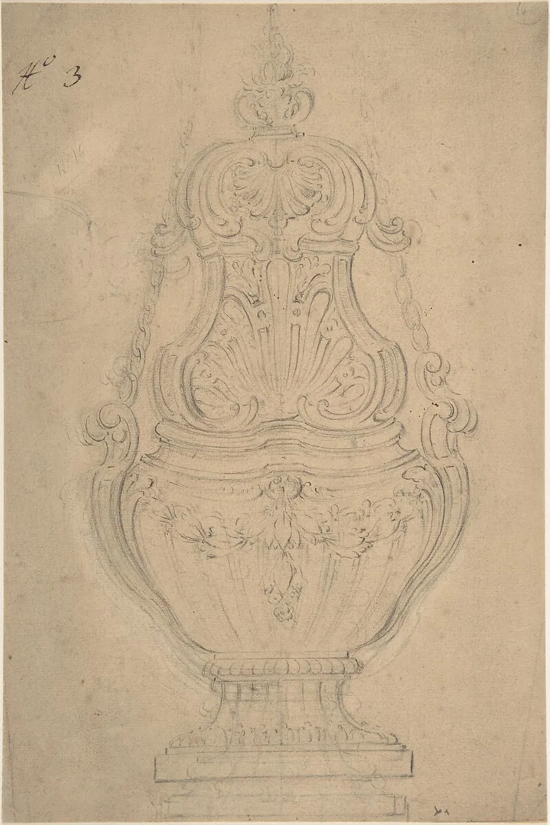 Design for an Incense Bottle — Anonymous, French, 18th century
