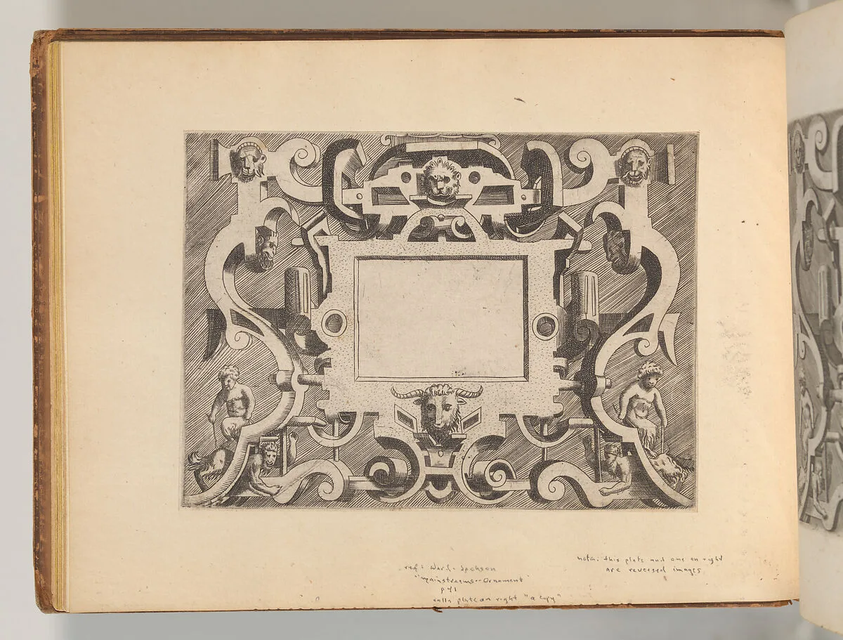 Targhe ed altri ornati di varie e capricciose invenzioni (Cartouches and other ornaments of various and capricious invention, page 19) — Carlo Losi|Hans Vredeman de Vries