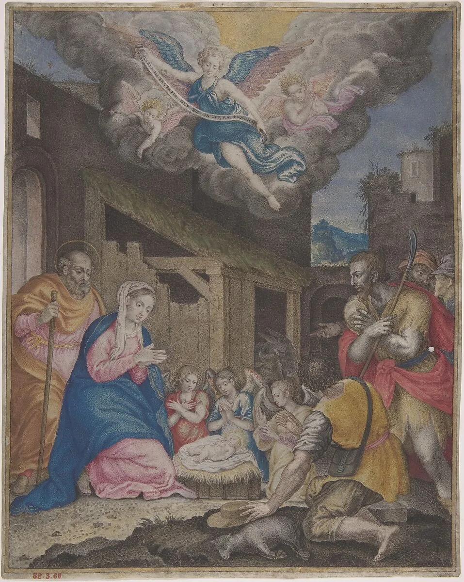 Adoration of the Shepherds — Anonymous, Italian, Cremonese, 16th century