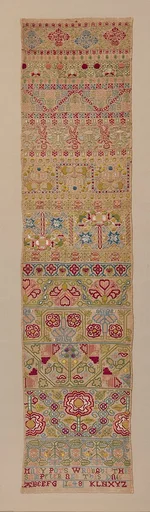 Embroidered band sampler