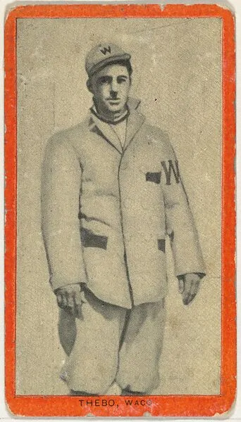 Thebo, Waco, Texas League, from the Baseball Players (Red Borders) series (T210) issued by Old Mill Cigarettes — Old Mill Cigarettes, Virginia