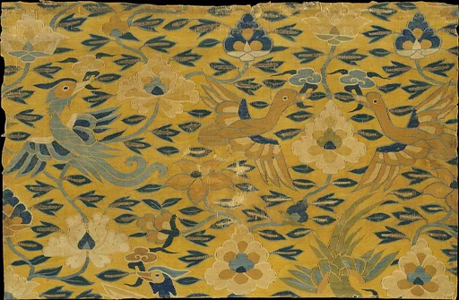 宋 緙絲花鳥紋包首|Scroll Cover with Birds and Flowers