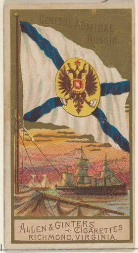 General Admiral, Russia, from the Naval Flags series (N17) for Allen & Ginter Cigarettes Brands