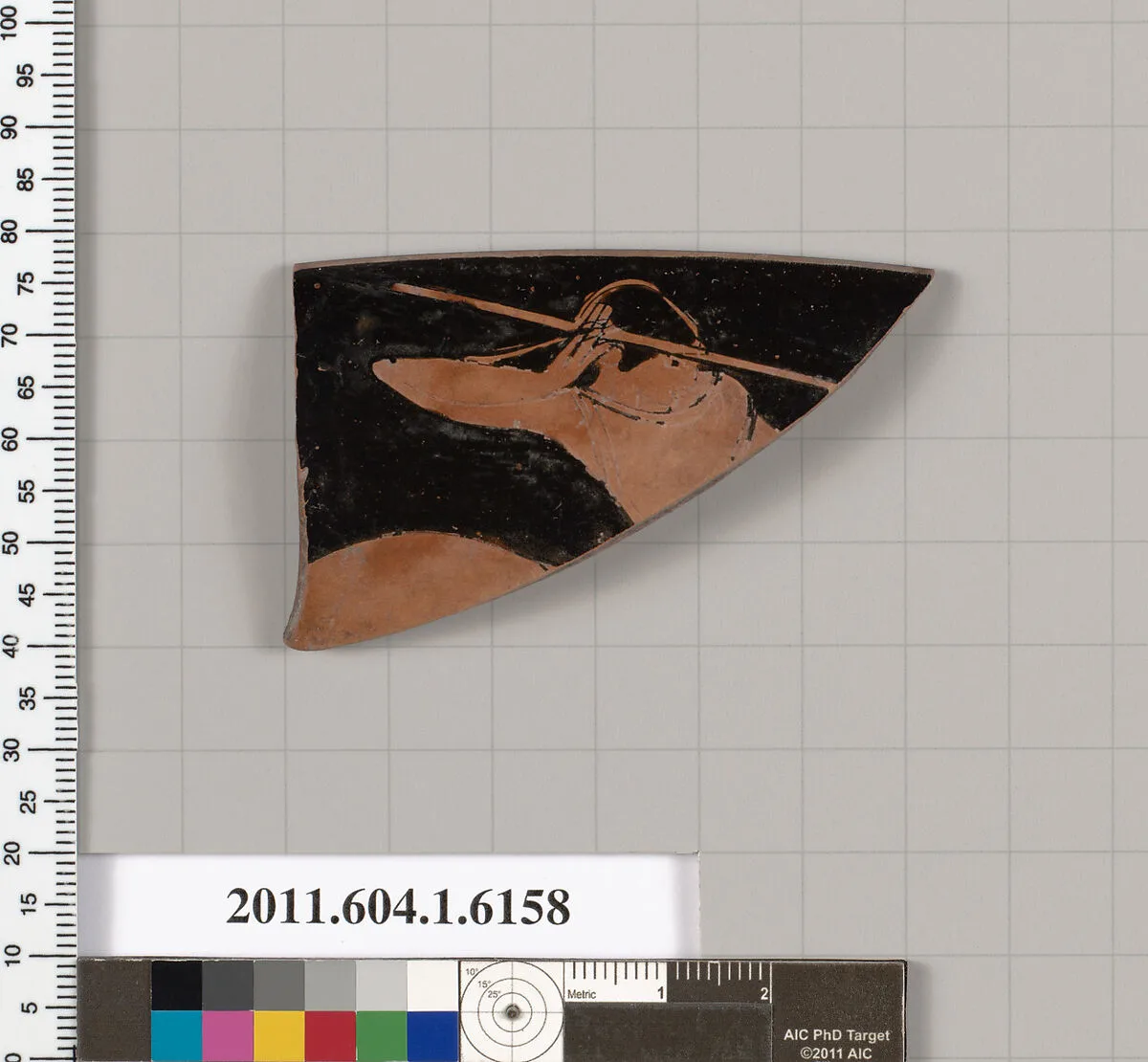 Terracotta rim fragment of a kylix (drinking cup) — Unknown