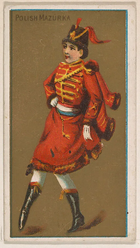 Polish Mazurka, from National Dances (N225, Type 1) issued by Kinney Bros. — Kinney Brothers Tobacco Company