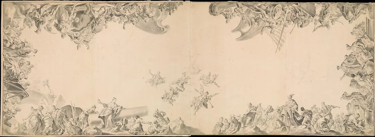Design for a Ceiling: Allegories of the Four Continents — Giovanni Antonio Pellegrini